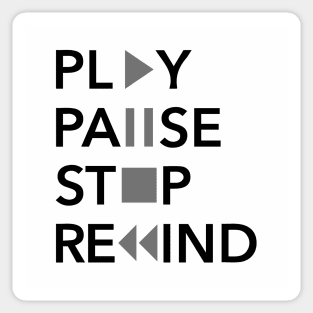 Play Pause Stop Rewind Sticker